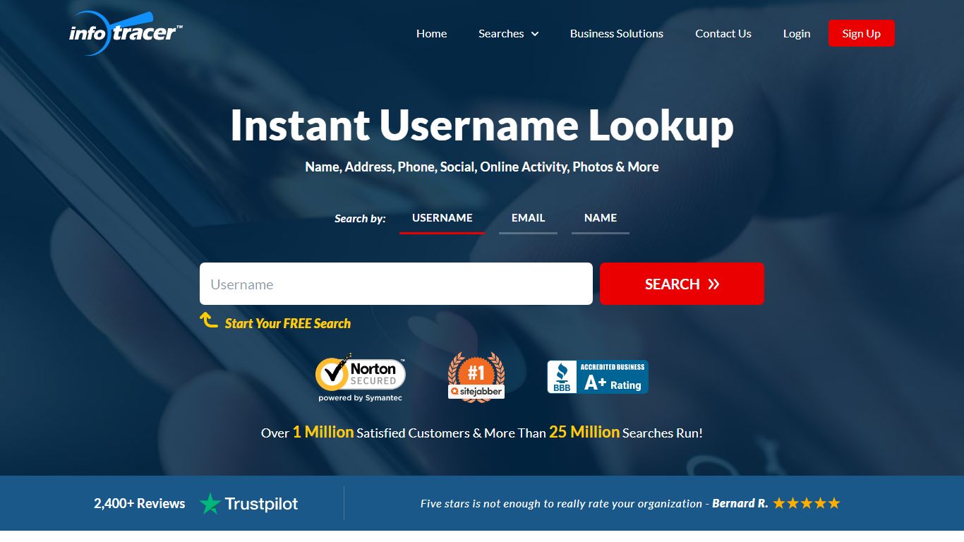 Free Username Search | Reverse Username Lookup | InfoTracer